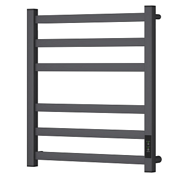 Полотенцесушитель электрический Point Меркурий PN83856GR П6 500x600, диммер справа, графит премиум
