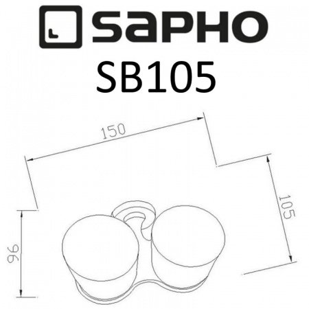Стакан для ванной Sapho SAMBA SB105 хром