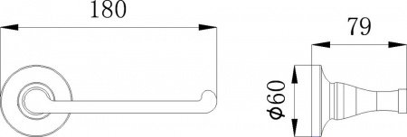 Держатель для туалетной бумаги Rush Corsica CO42110 без крышки Хром