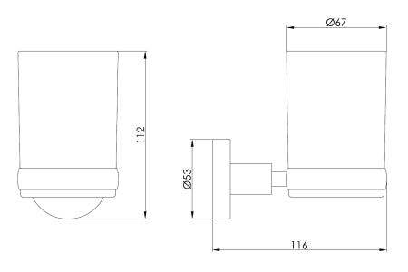 Стакан для ванны подвесной Benesque Lumiere 70010704 латунь брашированная