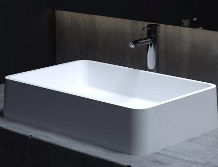 Раковина накладная 59.5см Salini Gloria 1102207M белый матовый