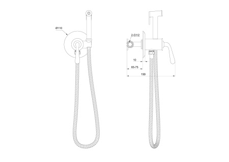 Смеситель с гигиеническим душем встраиваемый WONZON & WOGHAND STEAM, Хром (WW-88829008-CR)