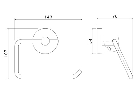 Держатель туалетной бумаги Aquatek Европа AQ4218MB черный матовый