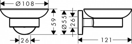 Мыльница Hansgrohe Logis Universal 41715000 Хром