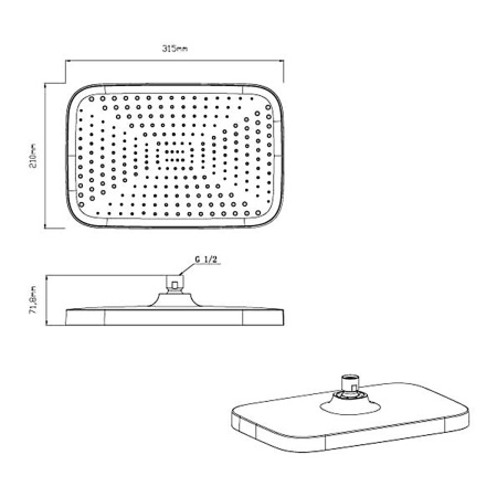 Душевой комплект Vincea VSFW-4311MB встраиваемый, 3 режима, черный