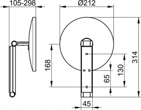 Косметическое зеркало Keuco iLook Move 17612010000 хром