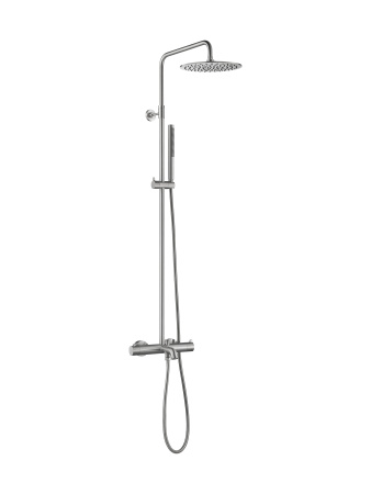Душевая стойка для ванны с термостатом Benesque Lumiere 20010202 никель брашированный