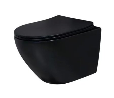 Унитаз подвесной безободковый GID Bm2198, черный матовый