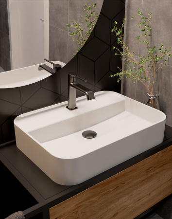 Смеситель для раковины AQUAme Asti AQM6410GM вороненая сталь