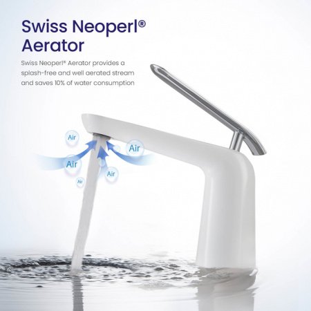 Смеситель для раковины Timo Olivia 3261/00-16F хром;белый глянцевый