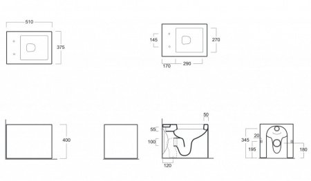 Унитаз приставной Simas Frozen FZ 01 белый