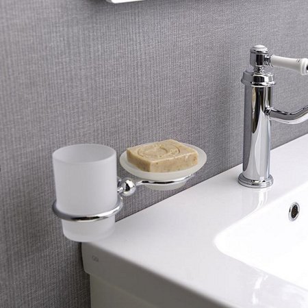 Стакан для ванной;мыльница Sapho DIAMOND 1317-04 хром