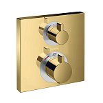Термостат для душа на 2 потребителя Hansgrohe Ecostat Square 15714990 золото