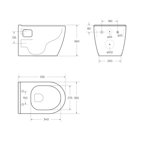 Унитаз подвесной BelBagno Loto BB070CHR/SC с сиденьем микролифт
