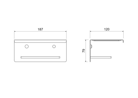 Держатель туалетной бумаги с полкой Aquatek Либра AQ4309CR хром