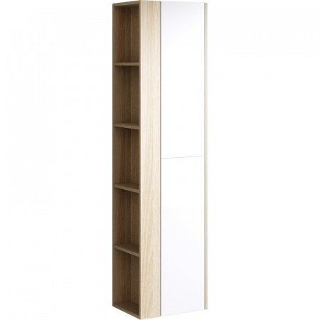 Шкаф пенал Aqwella 5 Stars Майами 40 Mai.05.04 подвесной Дуб сонома Белый