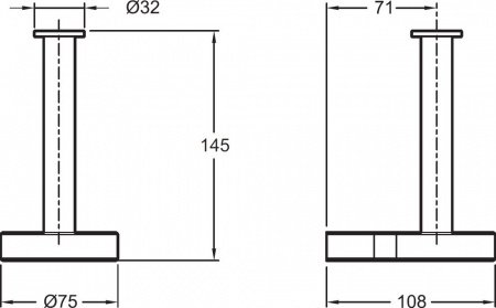 Держатель туалетной бумаги Jacob Delafon Singulier 15217D-CP Хром