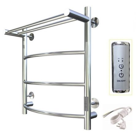Полотенцесушитель электрический Тругор Пэк серия 5 60х40 хром, с полкой