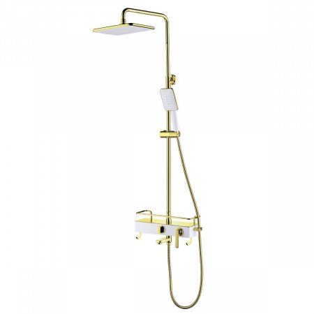 Душевая стойка Lemark Mista LM6462WG золото/белый