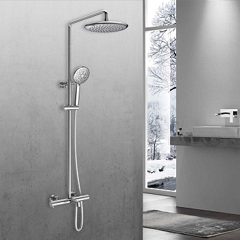 Душевая стойка с термостатом Vincea Desire VSFS-1D1TCH хром