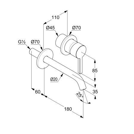 Смеситель для раковины Kludi Nova Fonte 202443915 черный матовый