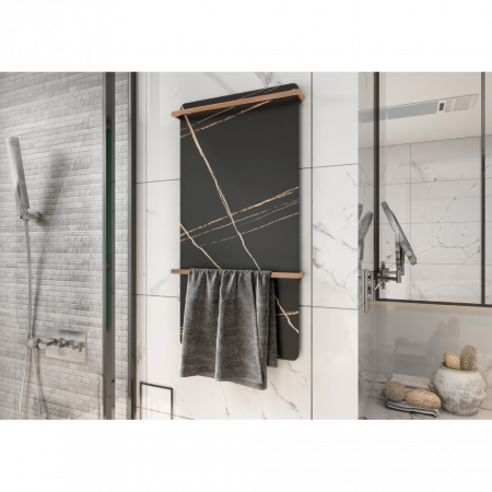 Полотенцесушитель электрический Black&White N-389 81х43.2 черный матовый