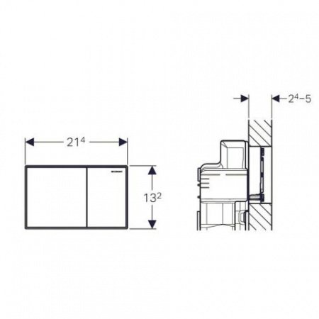 Кнопка смыва Geberit Sigma 60 115.640.SJ.1 черный