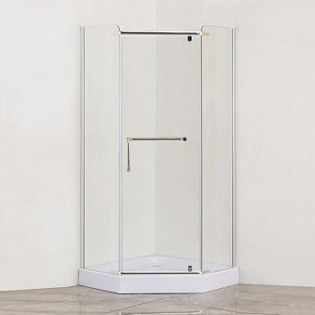 Душевой угол Esbano ES-8160 90x90x200 профиль хром, стекло прозрачное