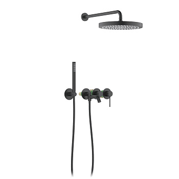 Встраиваемая душевая система со смесителем Timo Saona SX-2348/03SM черный матовый