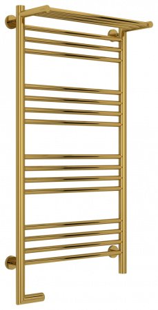 Полотенцесушитель электрический Сунержа Богема с полкой 2.0 100х50 золото, подключение правое