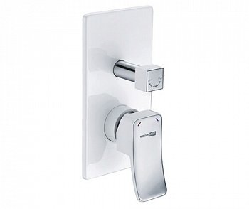 Смеситель для душа WasserKraft Aller 10641WHITE хром/белый