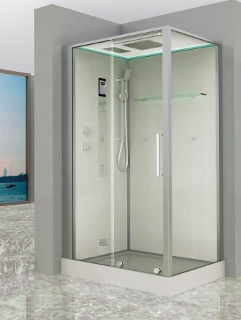 Душевая кабина Timo Premium HELMA Н-520 R 120x90x220 профиль хром глянцевый, стекло прозрачное