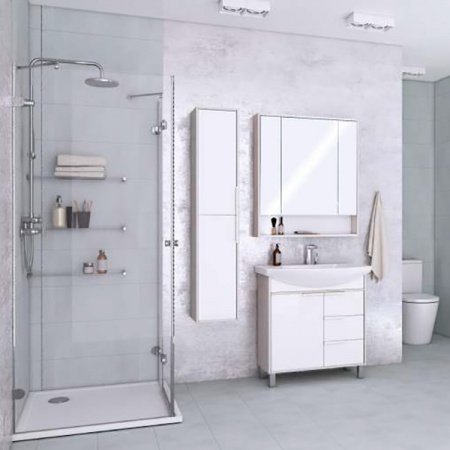 Тумба под раковину Акватон Рико 80 1A215401RIB90 Белый Ясень фабрик