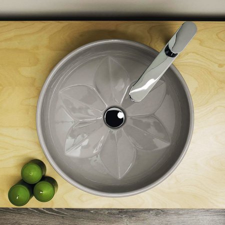 Раковина накладная 45см Azzurra Fleur FLE200 белый