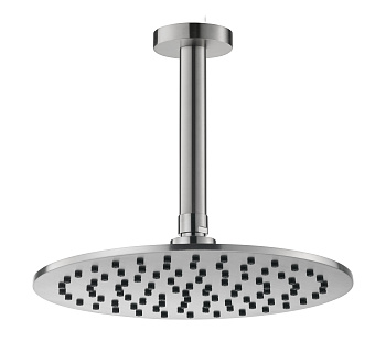 Потолочный (кронштейн 15см) верхний душ 25см Benesque Lumiere 22010502 никель брашированный