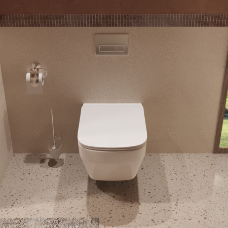 Унитаз подвесной безободковый Vincea Edge-M VT1-38T белый, с сиденьем микролифт