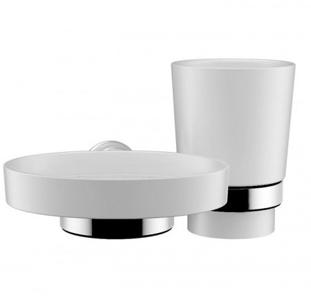 Стакан для зубных щеток с мыльницей Fixsen Best FX-71606+08 Хром