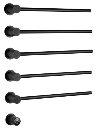 Полотенцесушитель электрический встраиваемый WONZON & WOGHAND HAMBURG, Черный матовый (WW-AL315-MB)