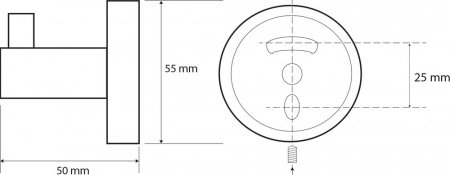 Крючок для одежды Bemeta Dark 104106020 Чёрный