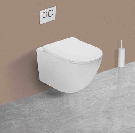 Унитаз подвесной безободковый Vincea Globo VT1-14ST белый, с сиденьем микролифт