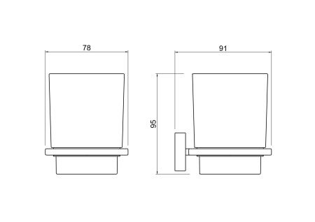 Стакан для ванной Aquatek Либра AQ4304MB черный матовый