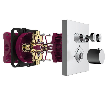 Термостат для душа на 2 потребителя AQUAme  AQM8801CR хром