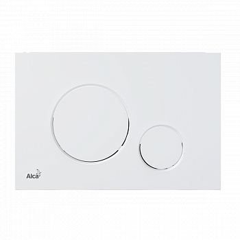Кнопка смыва AlcaPlast THIN M676 белый матовый