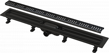 Душевой лоток AlcaPlast APZ10BLACK-850 с решеткой и опорами