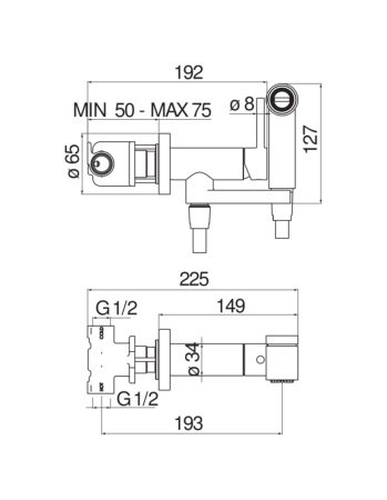 Гигиенический душ со смесителем Nobili AV00600GDP золото