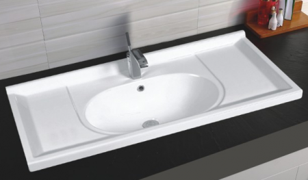 Раковина встраиваемая сверху 90см Gid NYJ843-90 белый