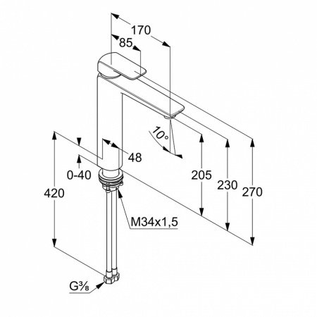 Смеситель для раковины Kludi Ameo 412960575 хром