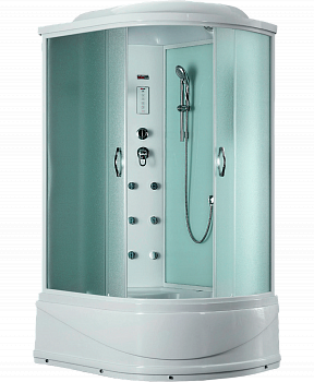 Душевая кабина Timo Eco TE-0720 L 120x80x215 профиль белый, стекло рифленое