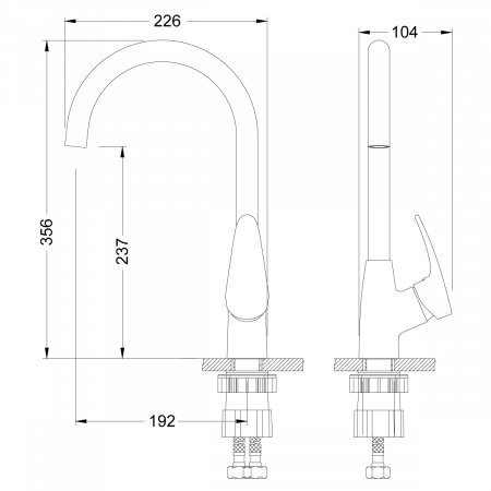 Смеситель для кухни Lemark Linara LM0405C хром