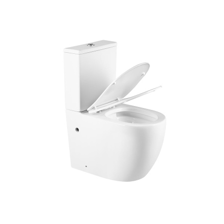 Унитаз напольный безободковый Vincea Evo VT2-34 белый, с сиденьем микролифт